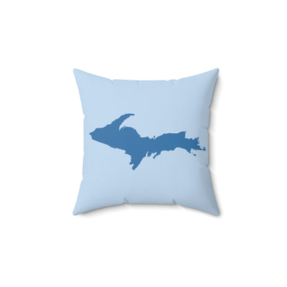 Michigan Upper Peninsula Accent Pillow (w/ UP Outline) | Light Blue