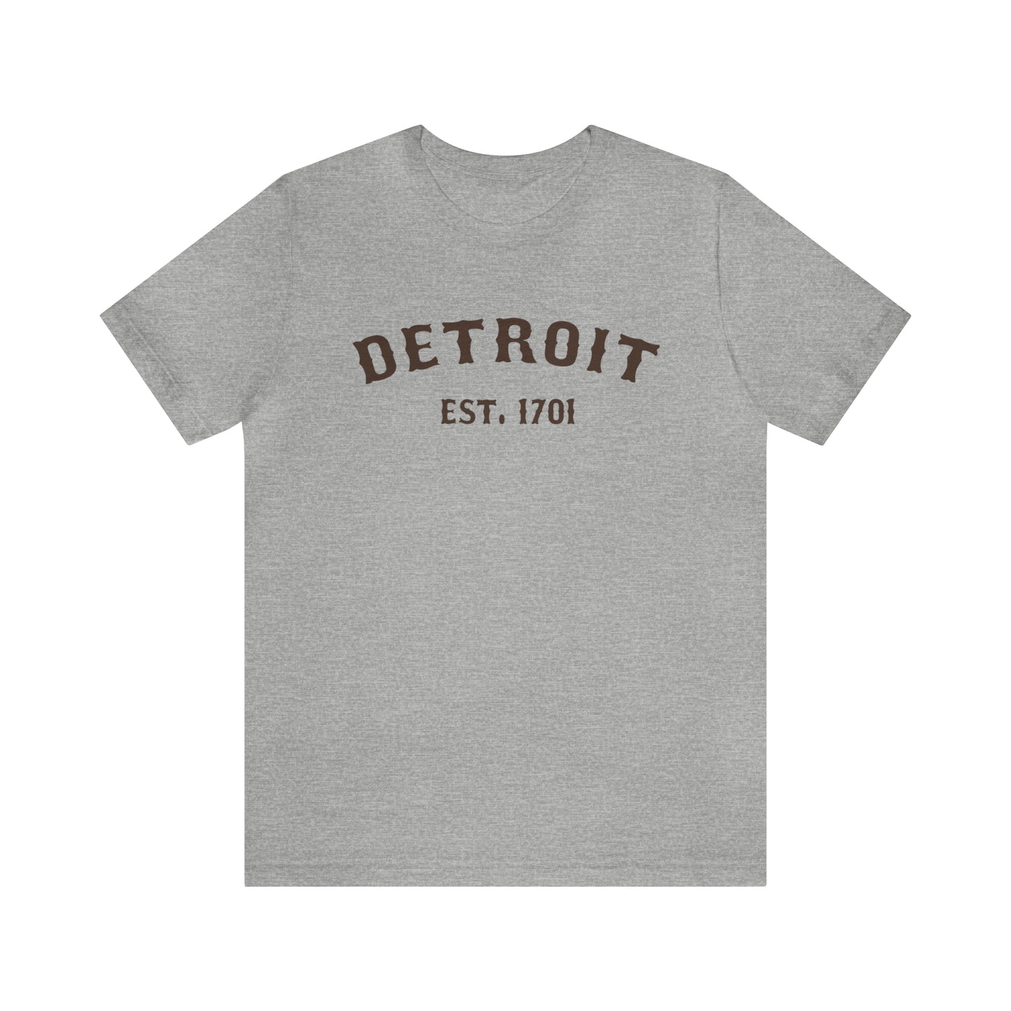 'Detroit EST. 1701' T-Shirt (Hickory Ballpark Font) | Unisex Standard