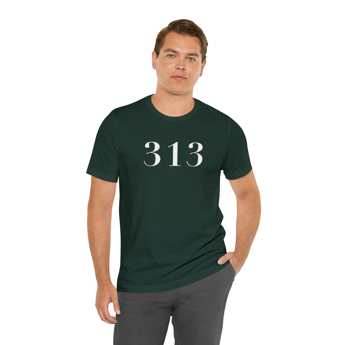 Detroit '313' T-Shirt (Didot Font) | Unisex Standard Fit