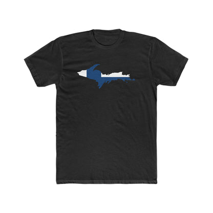 Michigan Upper Peninsula T-Shirt (w/ UP Finland Flag Outline) | Men's Fitted