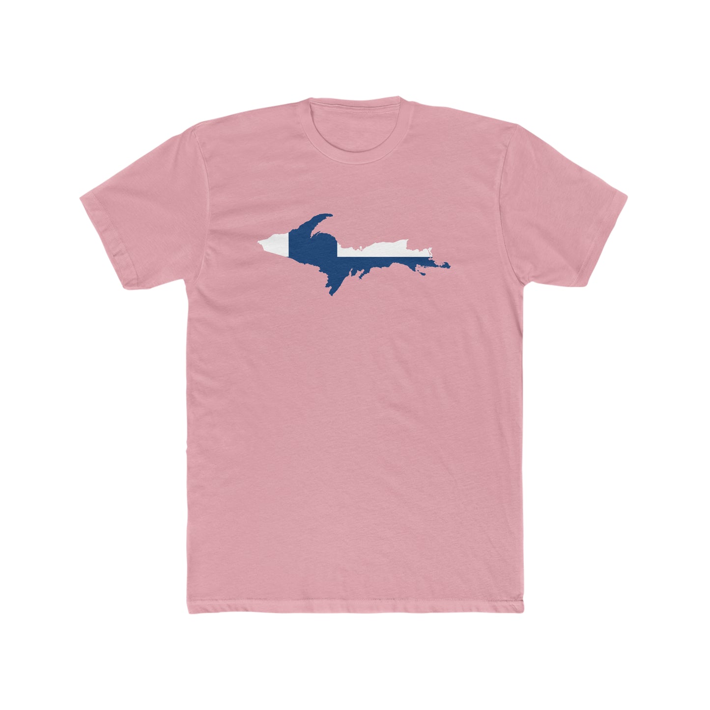 Michigan Upper Peninsula T-Shirt (w/ UP Finland Flag Outline) | Men's Fitted