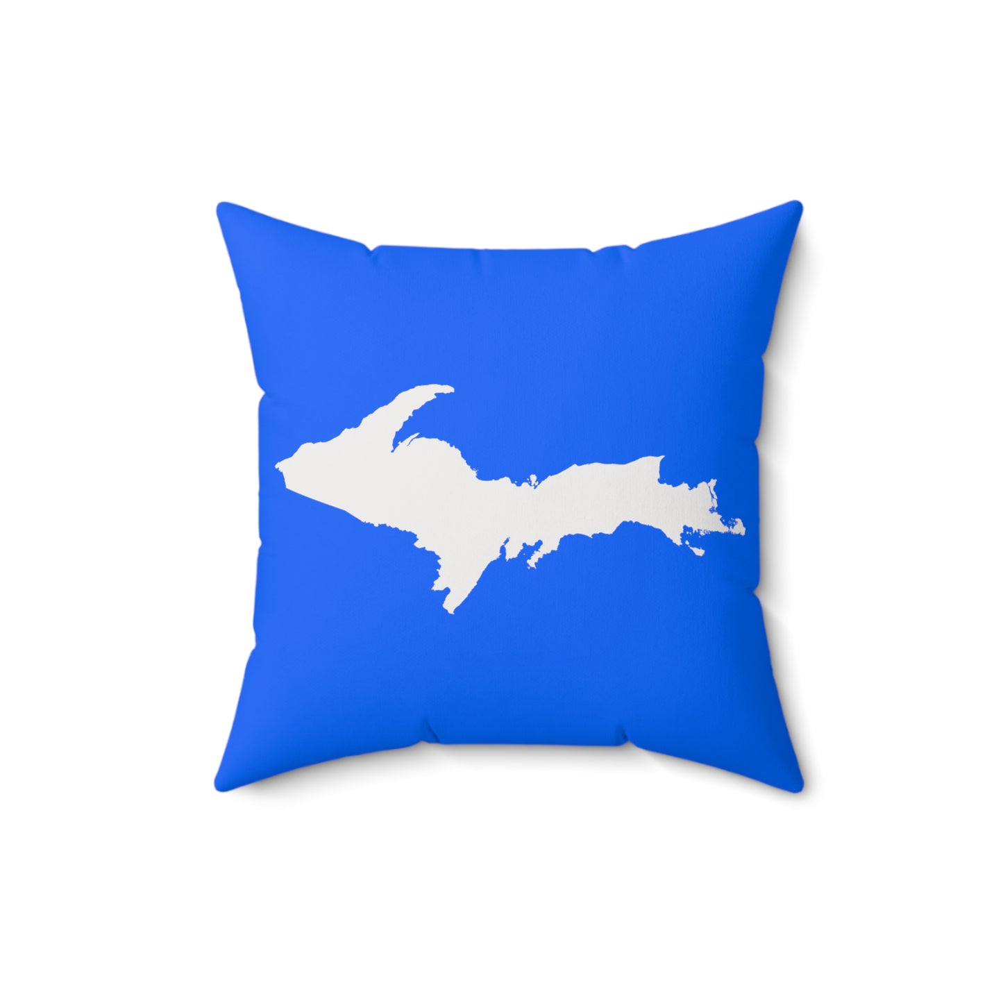 Michigan Upper Peninsula Accent Pillow (w/ UP Outline) | Motor Town Blue