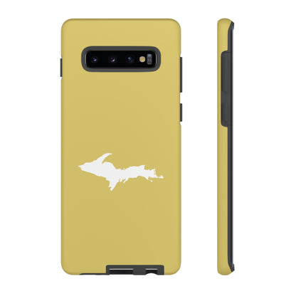 Michigan Upper Peninsula Tough Phone Case (Plum Yellow w/ UP Outline) | Samsung & Pixel Android