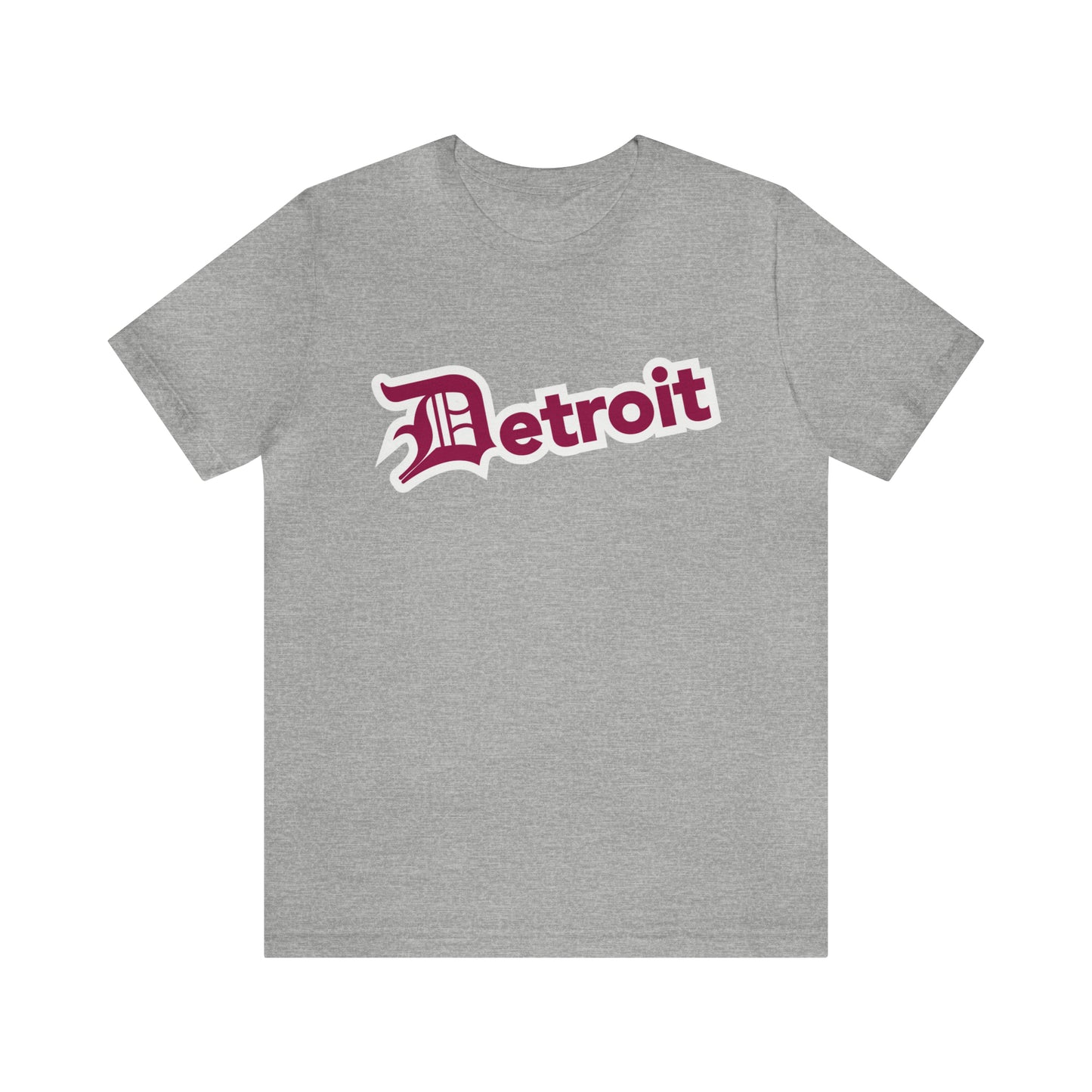 'Detroit' T-Shirt (Ruby Red w/ Old English 'D') | Unisex Standard