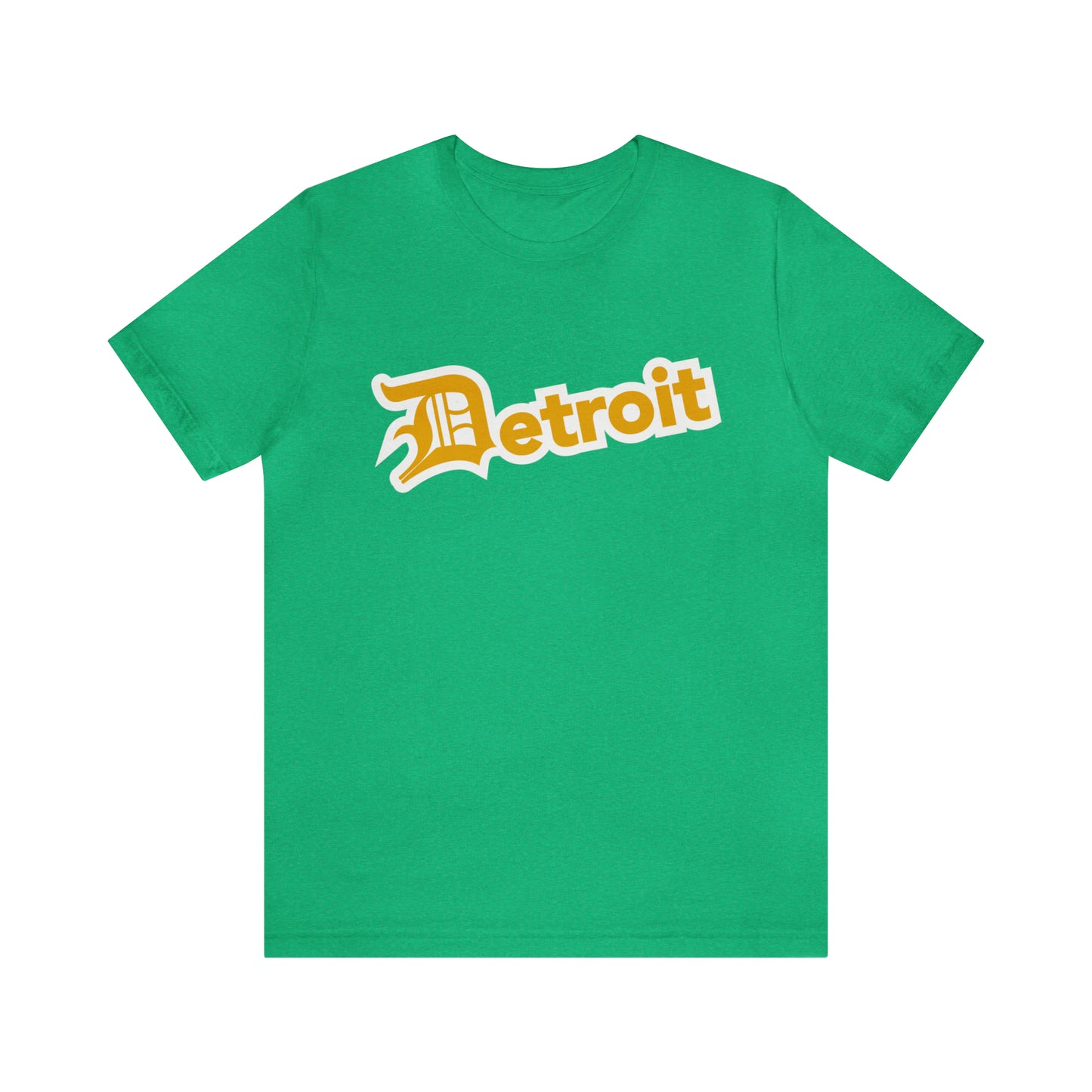 'Detroit' T-Shirt (Gold w/ Old English 'D') | Unisex Standard