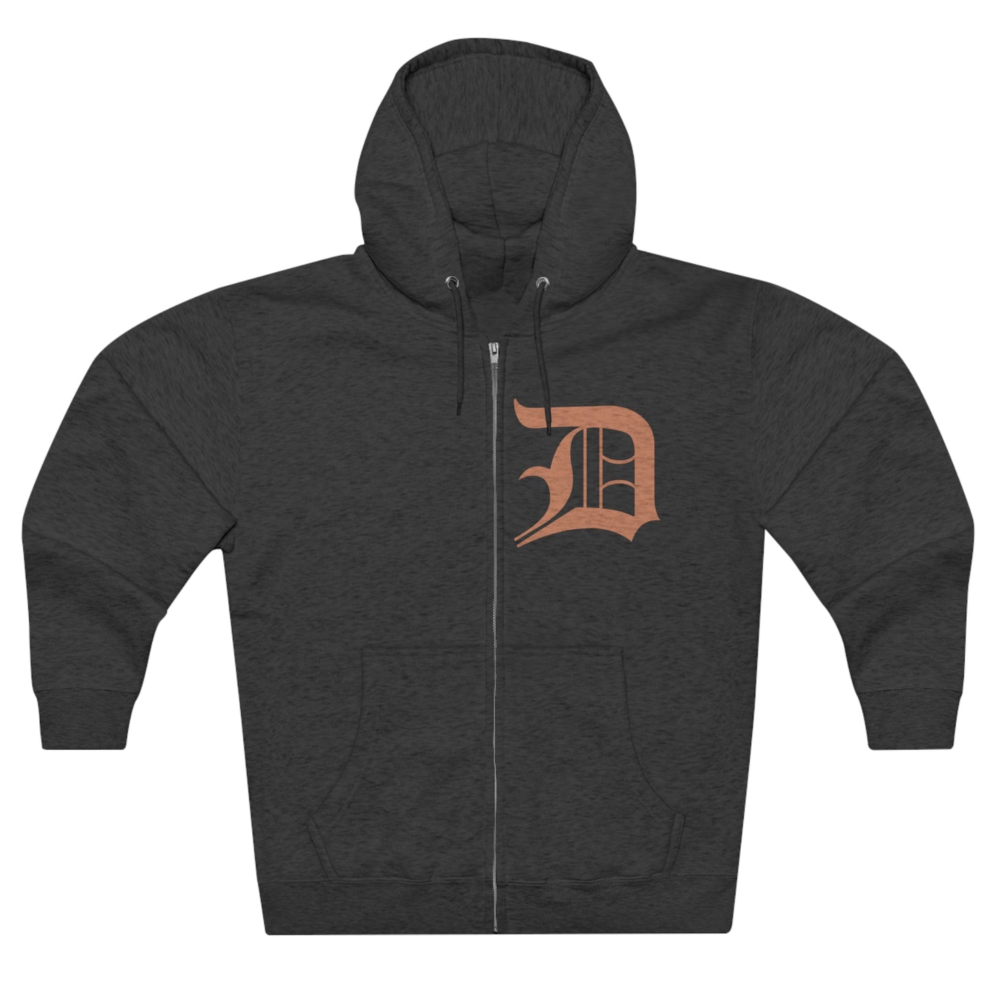 Detroit 'Old English D' Hoodie (Copper Color) | Unisex Full Zip