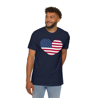 United States Flag Heart T-Shirt | Made in USA