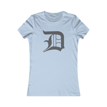 Detroit 'Old English D' T-Shirt (Iron Ore Grey) | Women's Slim Fit