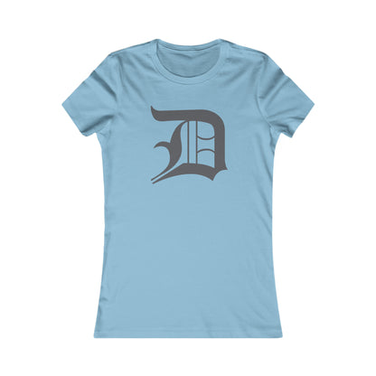 Detroit 'Old English D' T-Shirt (Iron Ore Grey) | Women's Slim Fit