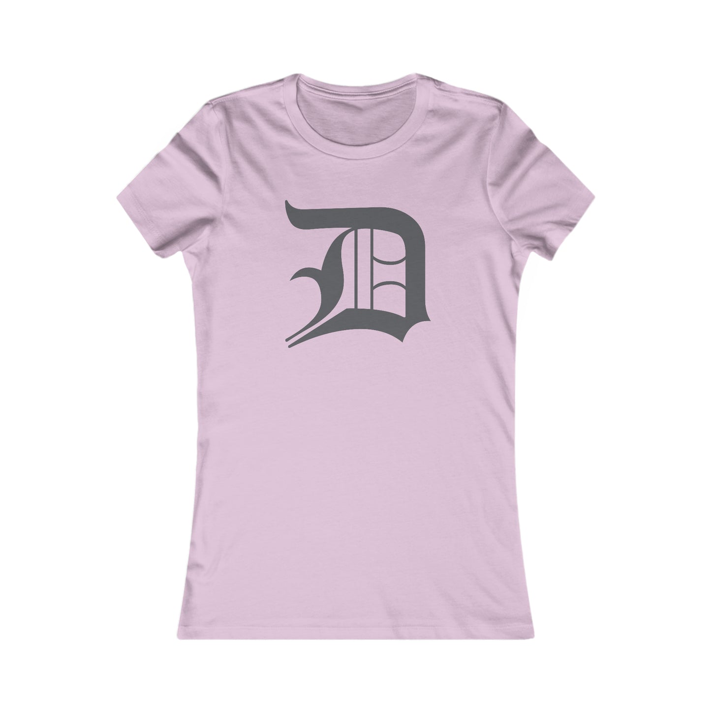 Detroit 'Old English D' T-Shirt (Iron Ore Grey) | Women's Slim Fit