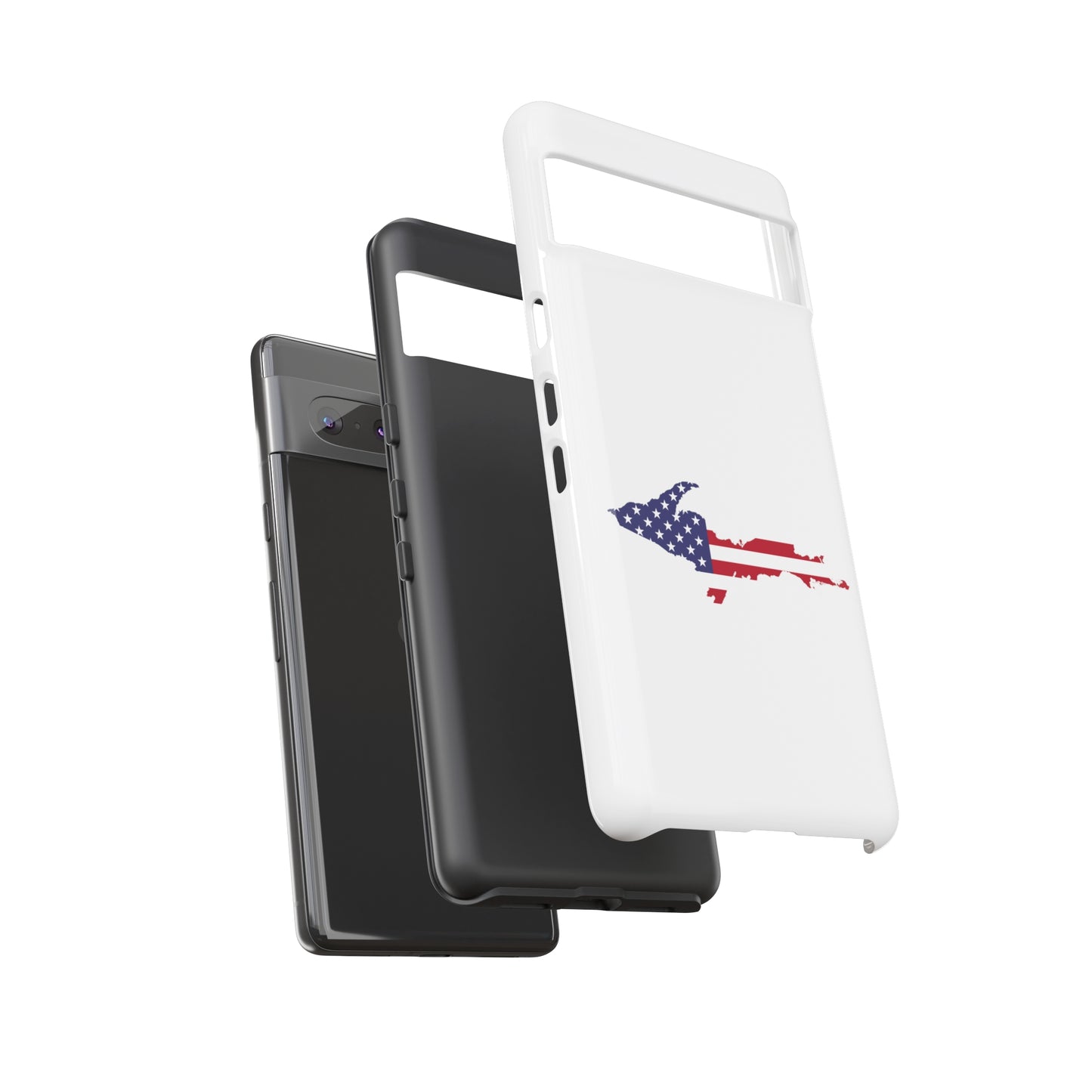 Michigan Upper Peninsula Tough Phone Case (w/ UP USA Flag Outline) | Samsung & Pixel Android