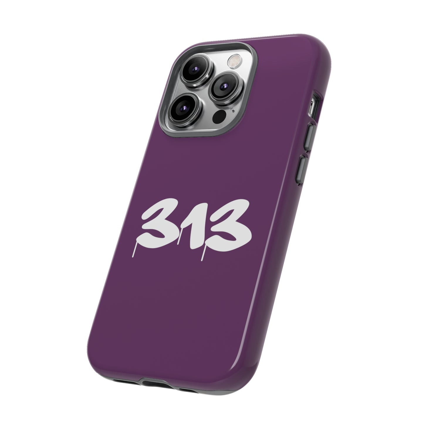 Detroit '313' Tough Phone Case (Plum Tag Font) | Apple iPhone