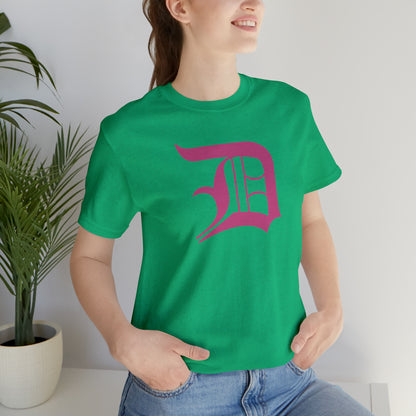 Detroit 'Old English D' T-Shirt (Apple Blossom Pink) | Unisex Standard