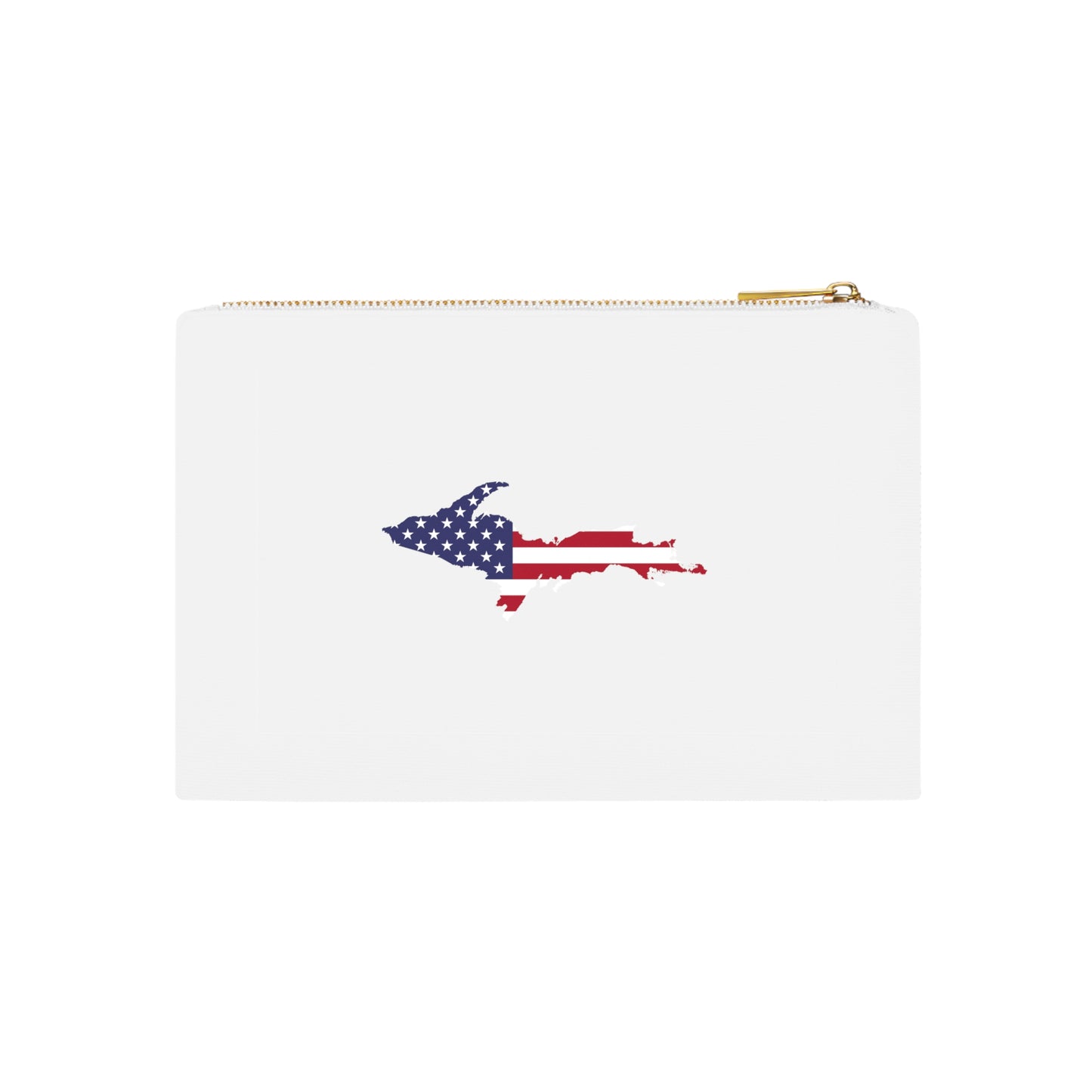 Michigan Upper Peninsula Cosmetic Bag (w/ UP USA Flag) | Cotton Canvas