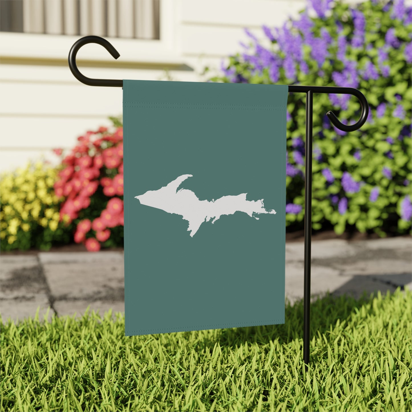 Michigan Upper Peninsula Home & Garden Flag (w/ UP Outline) | Copper Green