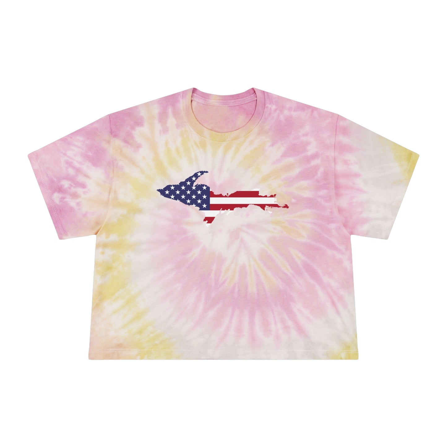 Michigan Upper Peninsula Crop Top (w/ UP USA Flag) | Tie-Dye