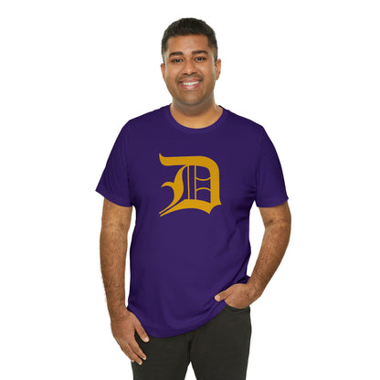 Detroit 'Old English D' T-Shirt (Gold) | Unisex Standard