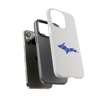 Michigan Upper Peninsula Tough Phone Case (Birch Bark White w/ UP Quebec Flag Outline) | Apple iPhone