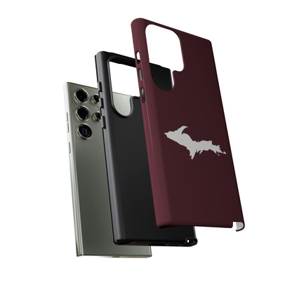 Michigan Upper Peninsula Tough Phone Case (Pinot Red w/ UP Outline) | Samsung & Pixel Android