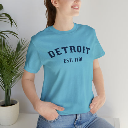 'Detroit EST. 1701' T-Shirt (Ballpark Font) | Unisex Standard