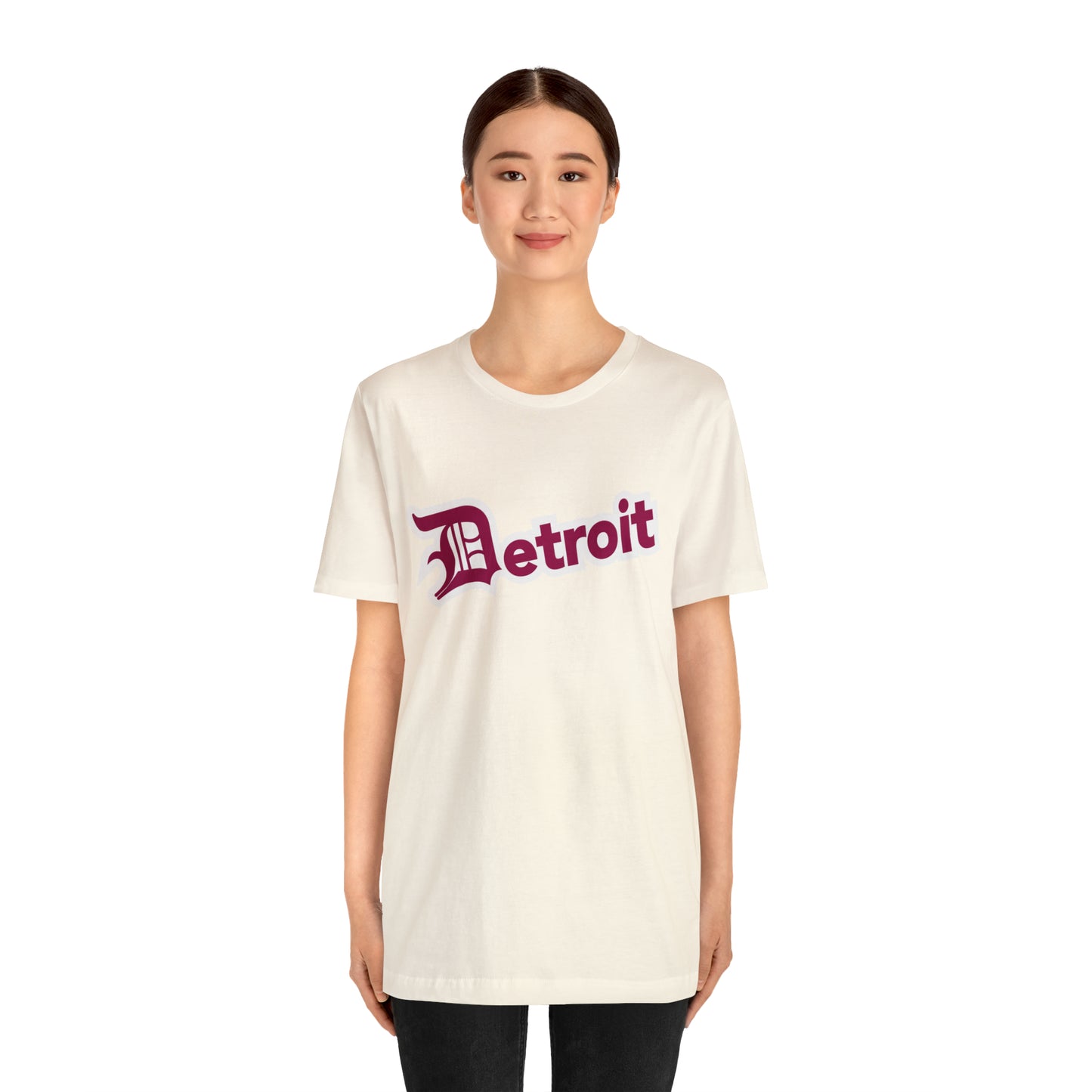 'Detroit' T-Shirt (Ruby Red w/ Old English 'D') | Unisex Standard