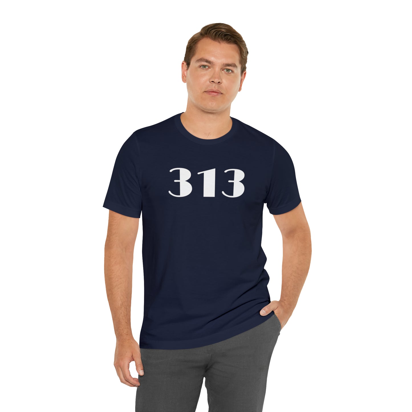 Detroit '313' T-Shirt (Art Deco Font) | Unisex Standard Fit