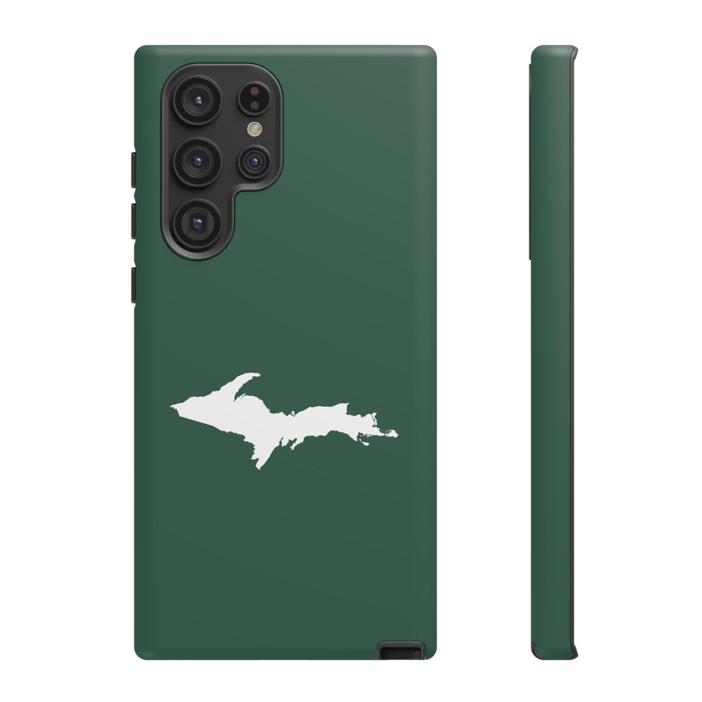 Michigan Upper Peninsula Tough Phone Case (Ginger Ale Green w/ UP Outline) | Samsung & Pixel Android