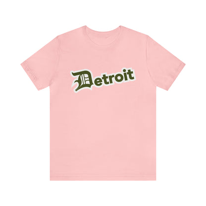 'Detroit' T-Shirt (Army Green w/ Old English 'D') | Unisex Standard