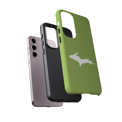 Michigan Upper Peninsula Tough Phone Case (Gooseberry Green w/ UP Outline) | Samsung & Pixel Android