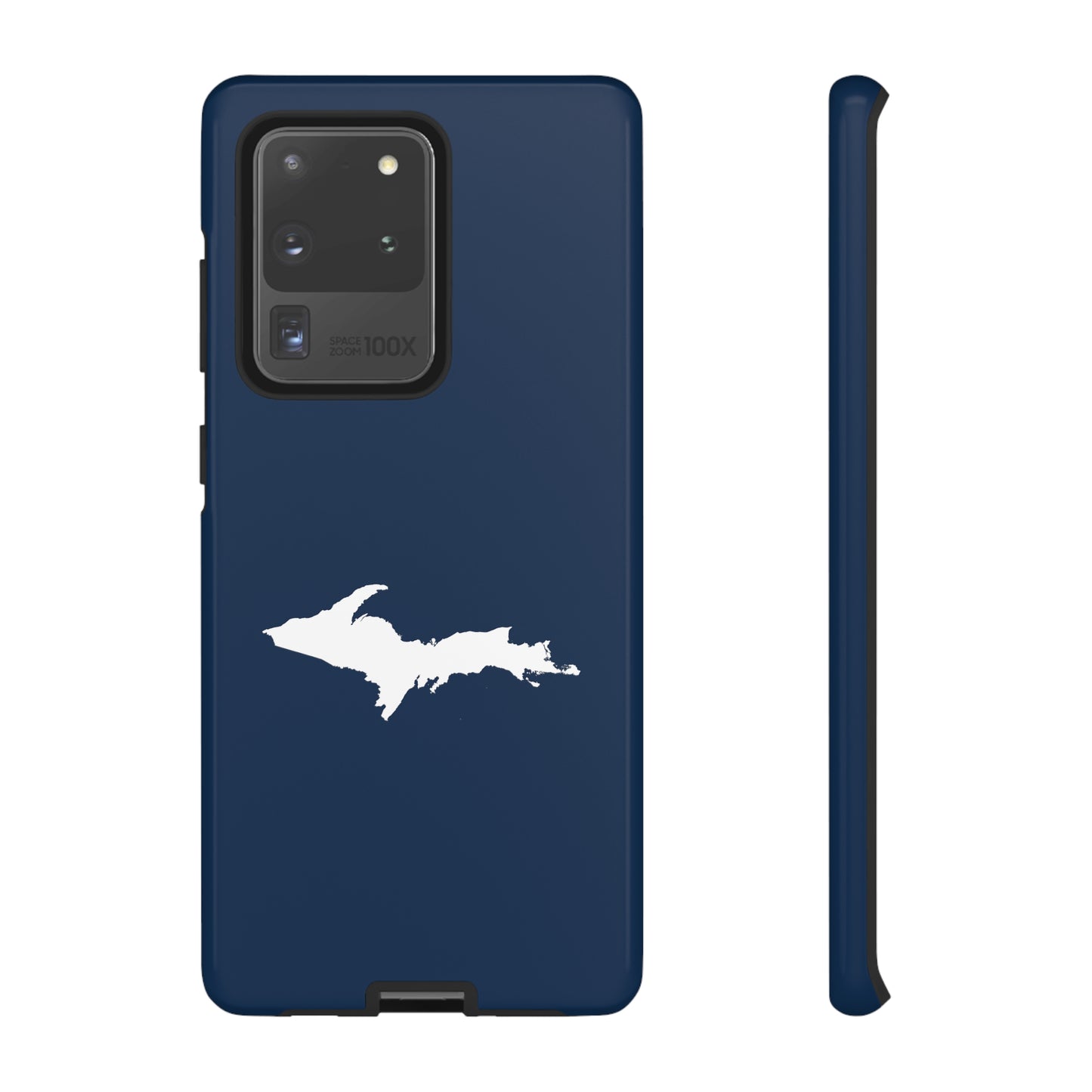 Michigan Upper Peninsula Tough Phone Case (Navy w/ White UP Outline) | Samsung & Pixel Android