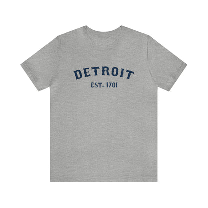 'Detroit EST. 1701' T-Shirt (Ballpark Font) | Unisex Standard