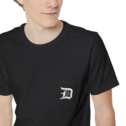 Detroit 'Old English D' Pocket T-Shirt | Unisex Standard