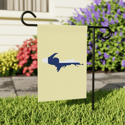 Michigan Upper Peninsula Home & Garden Flag (w/ UP Finland Flag) | Canary Yellow