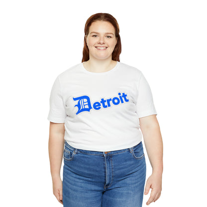 'Detroit' T-Shirt (MotorTown Blue w/ Old English 'D') | Unisex Standard