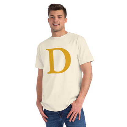 Detroit 'Old French D' T-Shirt (Full Gold Outline) | Organic Unisex