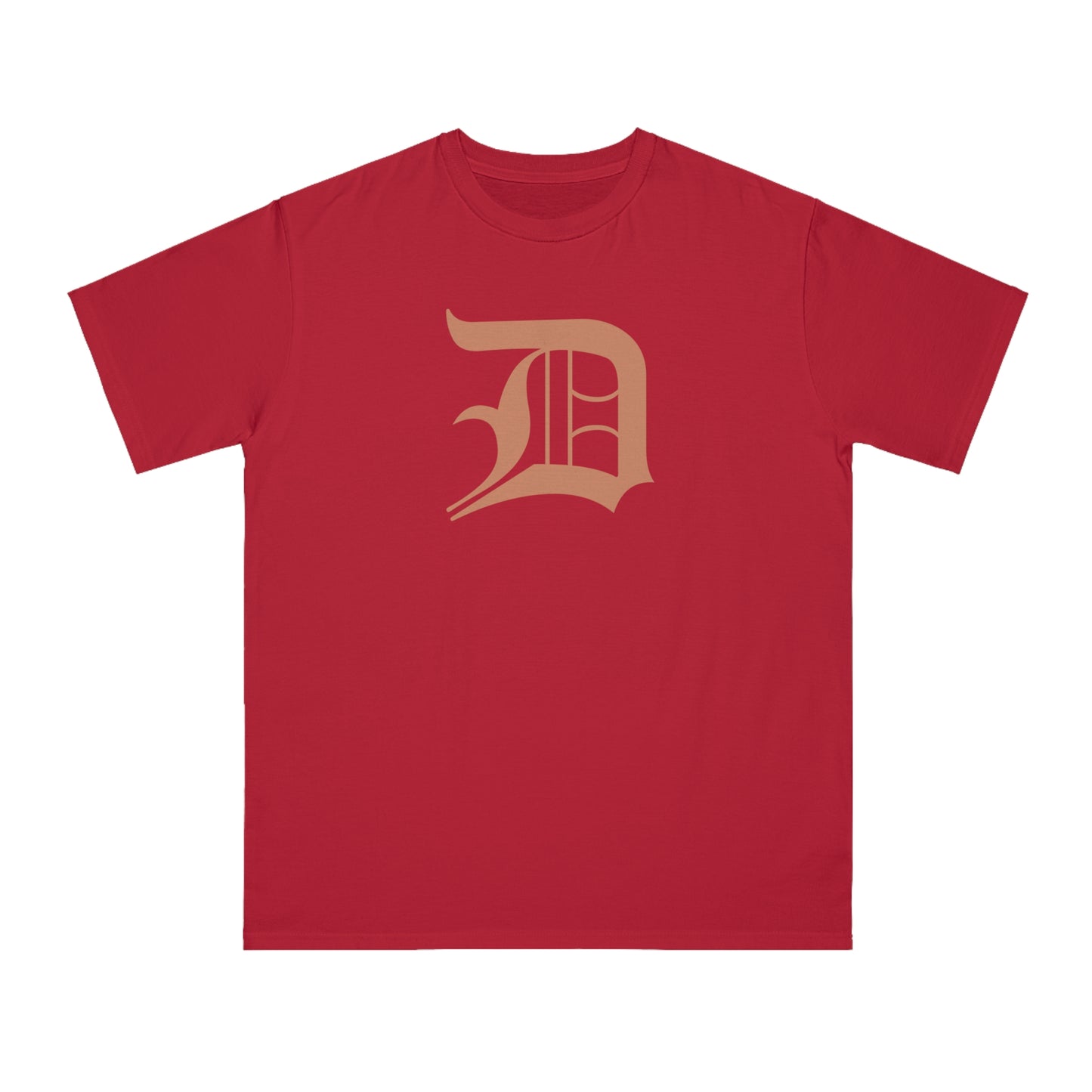 Detroit 'Old English D' T-Shirt (Copper Color) | Unisex Organic