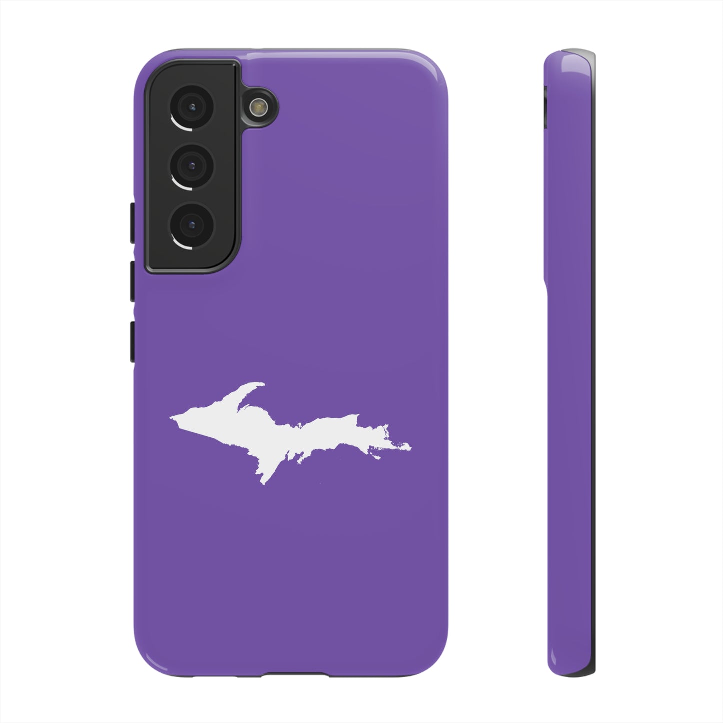 Michigan Upper Peninsula Tough Phone Case (Lake Iris w/ UP Outline) | Samsung & Pixel Android