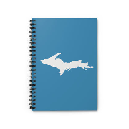 Michigan Upper Peninsula Spiral Notebook (w/ UP Outline) | Lake Michigan Blue