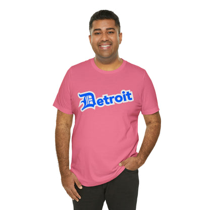 'Detroit' T-Shirt (MotorTown Blue w/ Old English 'D') | Unisex Standard