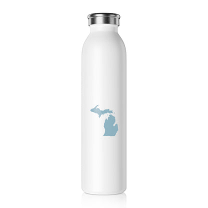 Michigan Water Bottle (w/ Opal Blue Outline) | 20oz Double-Walled