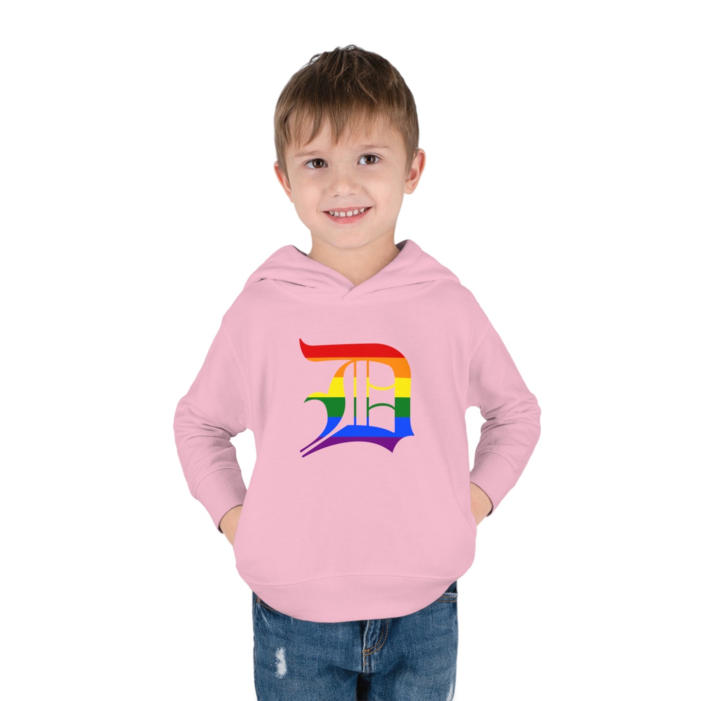 Detroit 'Old English D' Hoodie (Rainbow Pride Edition)| Unisex Toddler