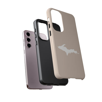 Michigan Upper Peninsula Tough Phone Case (White Pine Color w/ UP Outline) | Samsung & Pixel Android