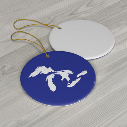 Great Lakes Christmas Ornament (Bourbon Blue) | Ceramic - 4 Shapes