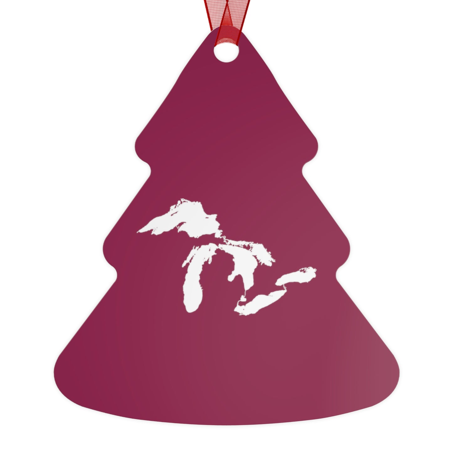 Great Lakes Christmas Ornament | Metal - Ruby Red