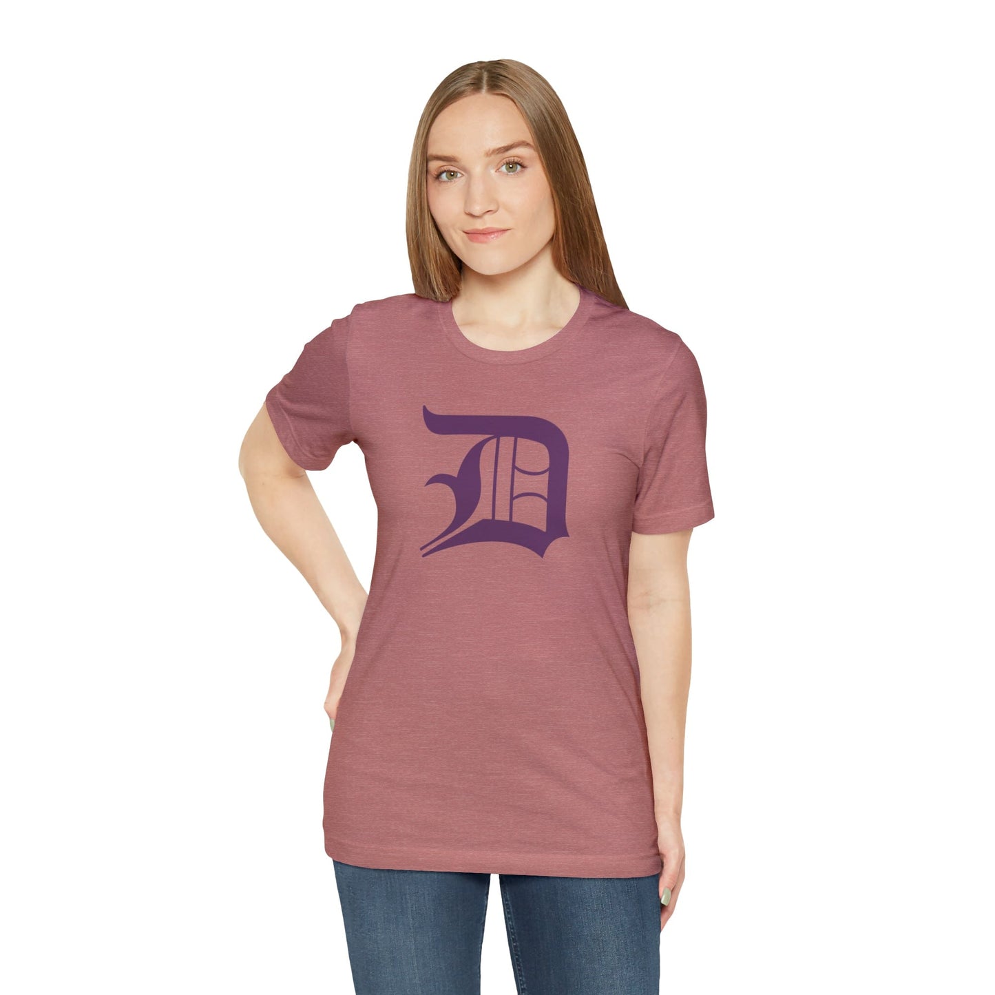 Detroit 'Old English D' T-Shirt (Plum) | Unisex Standard