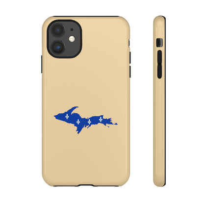 Michigan Upper Peninsula Tough Phone Case (Maple Color w/ UP Quebec Flag Outline) | Apple iPhone