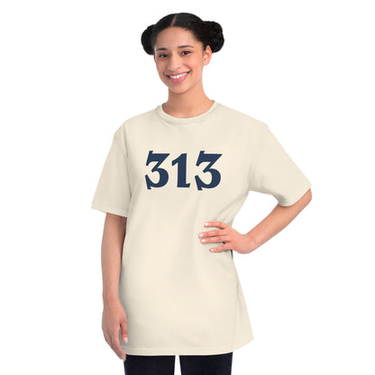 Detroit '313' T-Shirt (Angry Serif Font) | Organic Unisex