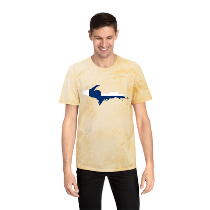 Michigan Upper Peninsula T-Shirt (w/ UP Finland Flag Outline) | Unisex Color Blast