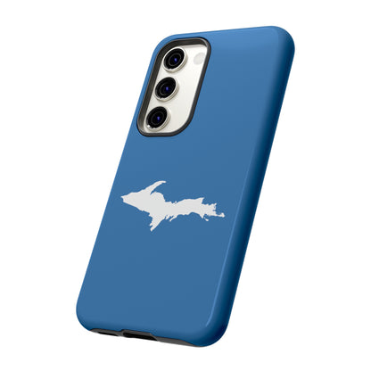 Michigan Upper Peninsula Tough Phone Case (Lake Superior Blue w/ UP Outline) | Samsung & Pixel Android