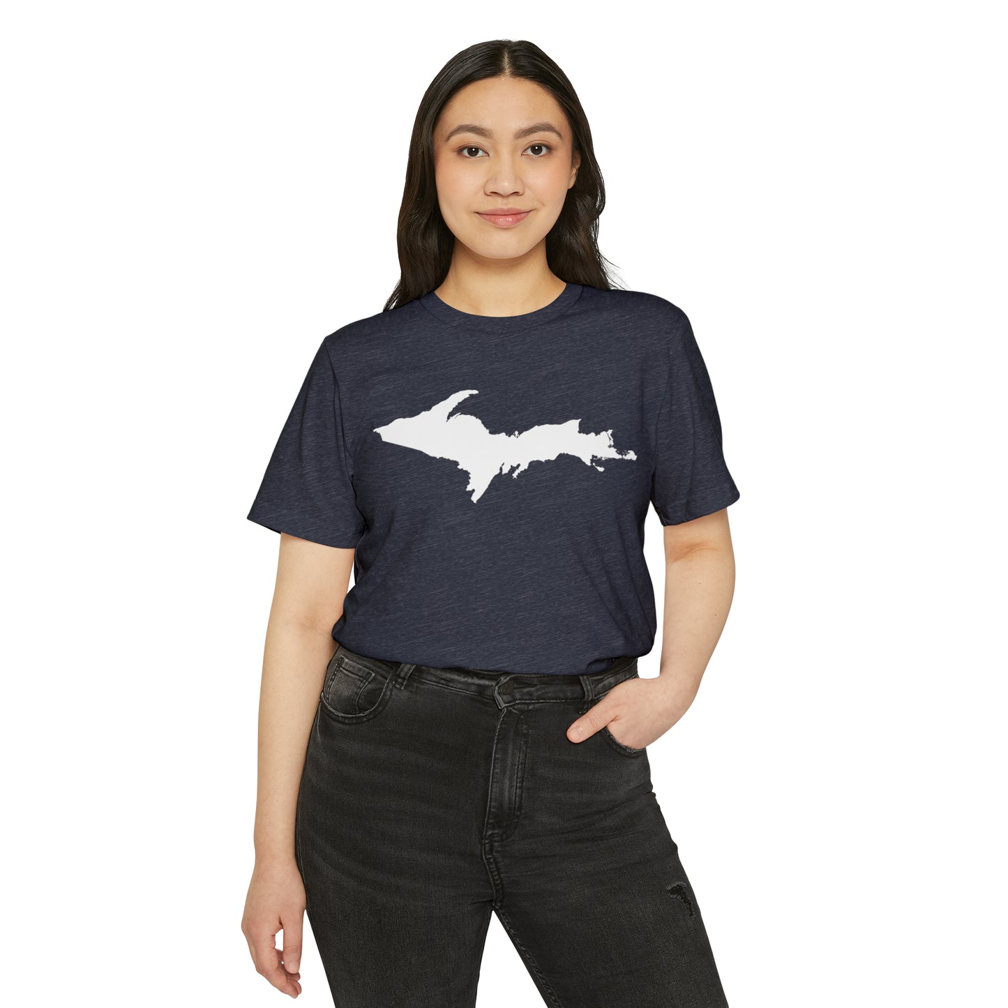 Michigan Upper Peninsula T-Shirt (w/ UP Outline) | Unisex Recycled Organic